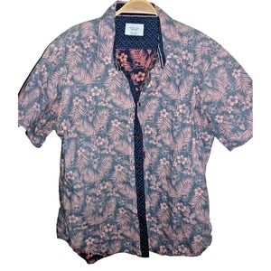 Level Ten Shirt Men's Inside Out Design Tropical Short Sheeve‎ Cotton XL